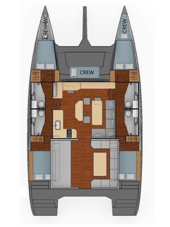 Image of Blue yacht #2