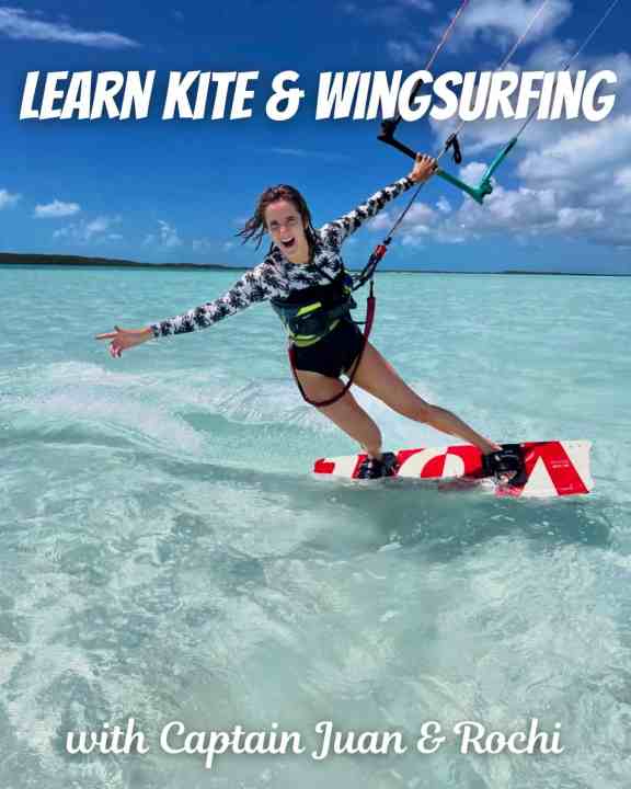 Learn kite and wing surfin onboard Andiamo with Juan and Rochi