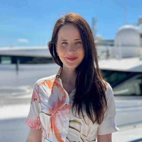 Andrea Pristas, yacht charter broker with AMWAX Prime