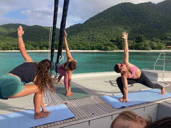 Yoga on the foredeck