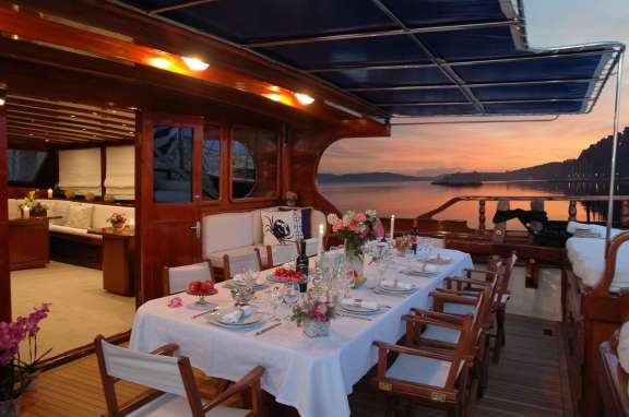 Aft Deck Dining Area