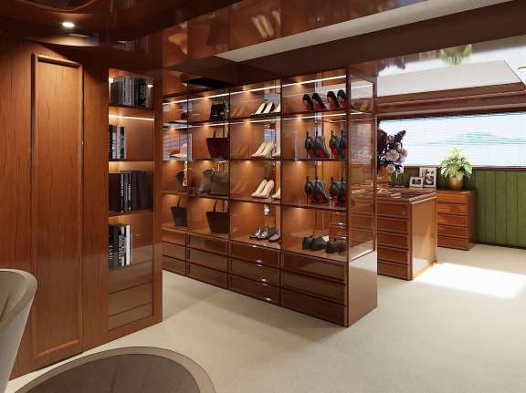 Walk in Wardrobe Room adjacent to the Master Cabin