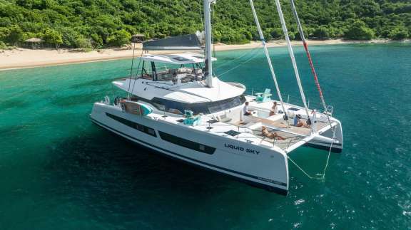 Anchored just off the beach