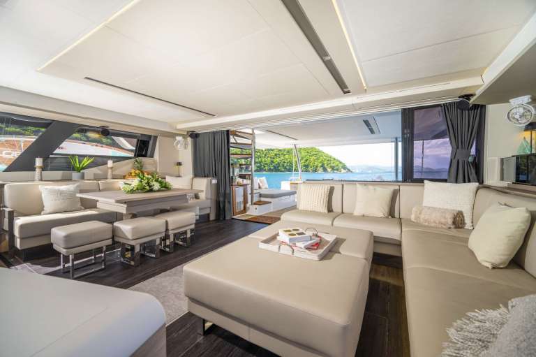 Liquid Sky's saloon, looking aft