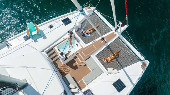 Enjoying the foredeck