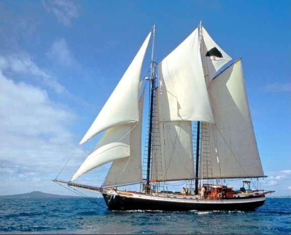 In full sail