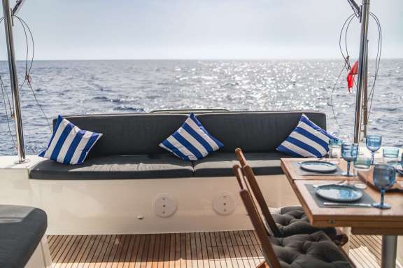 Aft deck dining area