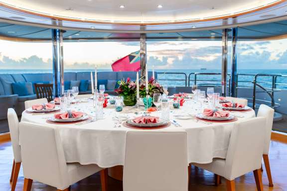 Formal Dining W/ Open Sliding Doors