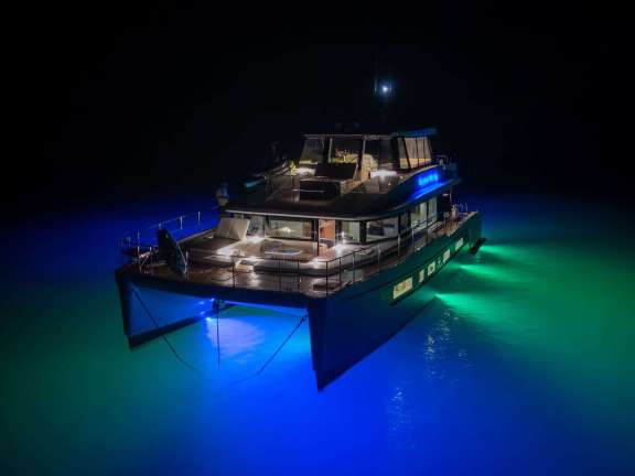 Underwater lights, stereo and karaoke!