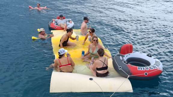 View from the flybridge looking forward