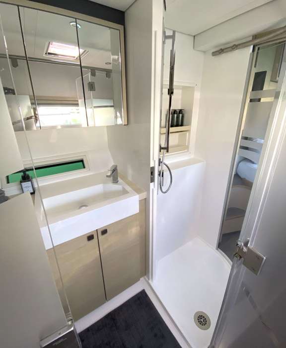 VIP guest en suite bathroom with separate tall shower