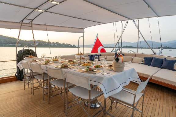Aft Deck Dining Area